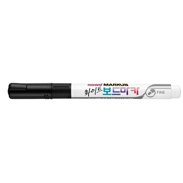 모나미 화이트보드 마카 FINE 12개입 세트 검정