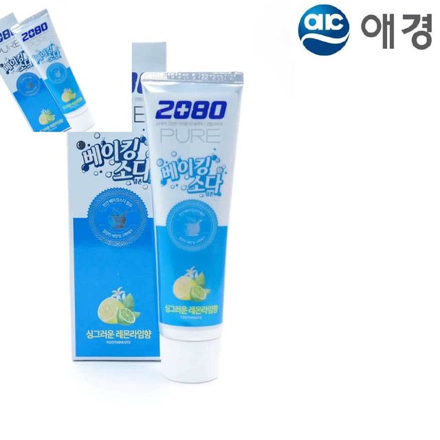 베이킹소다 치약 레몬라임 120g 튜브치약 구취제거치약 충치치약 레몬치약