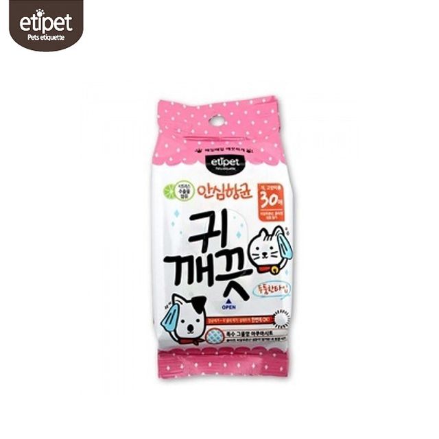 에티펫 귀 깨끗 반려동물 청결 물티슈 30매