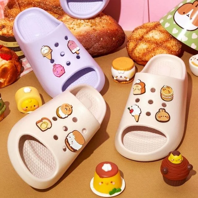 귀여운 캐릭터 거실화 폼폼 슬리퍼 성인 아동 실내화 방한 거실용