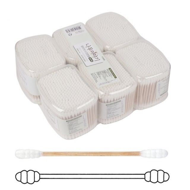 사각통 회오리 면봉 350개입 6p set 양면