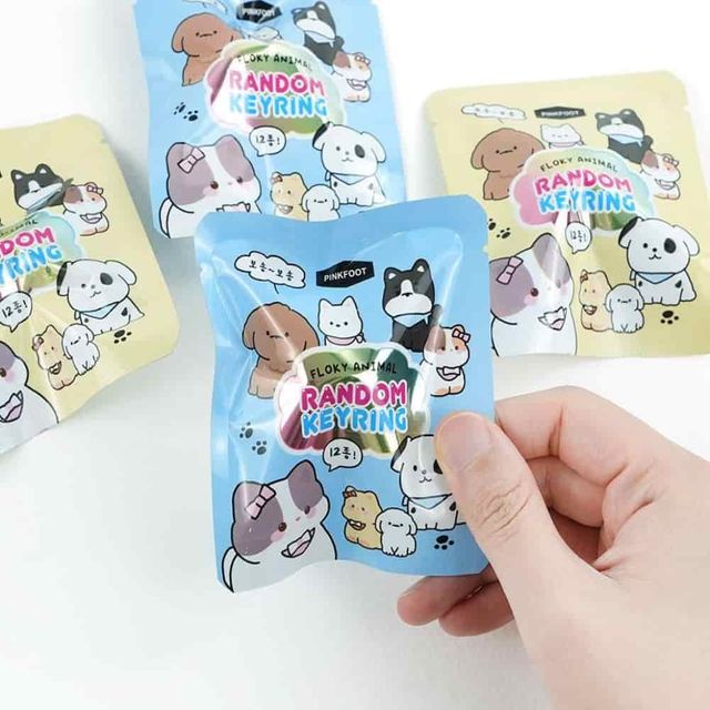 플로키애니멀 키링 60p 랜덤 1탄 강아지키링 인형키링 캐릭터피규어 뽑기인형
