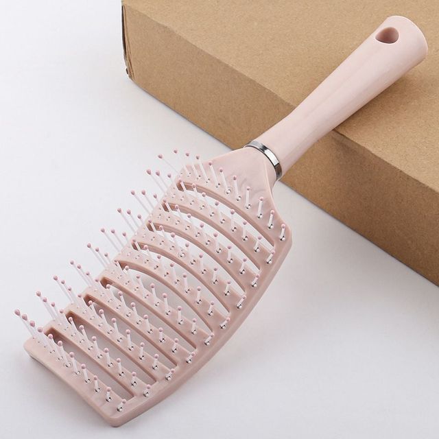 볼륨브러쉬 두피마사지 머리정리 드라이빗 핑크