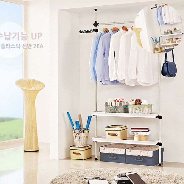 창고선반 조립식선반 플라스틱선반 2단행거