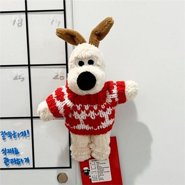 강아지 인형 자석 냉장고 자석 인형 귀여운 인테리어 탈부착 메모 열쇠고리 선물용 학용품 어린이 걸이