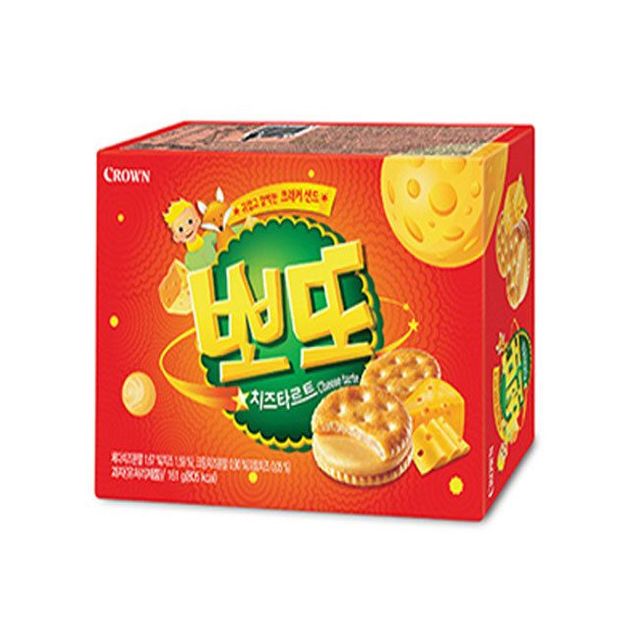 크라운 뽀또 치즈타르트 322g 1개 아이 사무실 간식