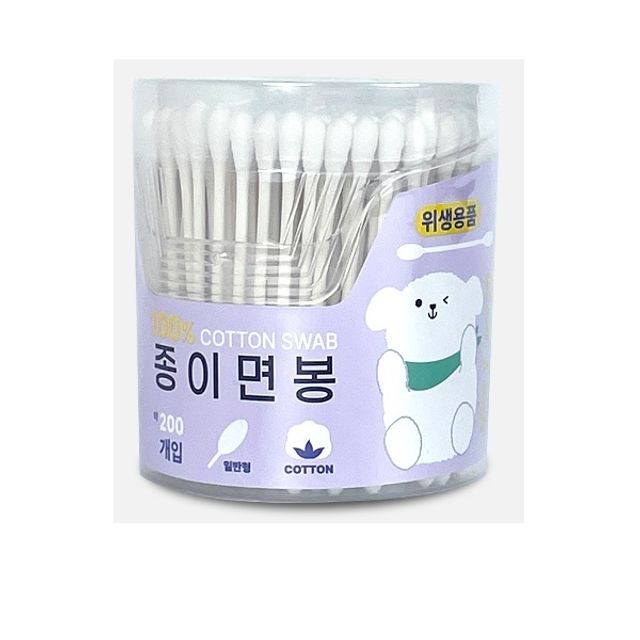 이지앤 종이면봉 200p(원통)-5개 DFA