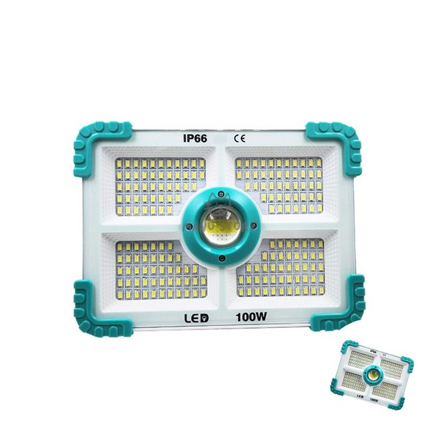 led투광기100w 공장조명 작업등 투광등 태양광충전겸용