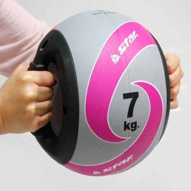 핸들메디슨볼 7kg 하체운동 코어운동 웨이트볼