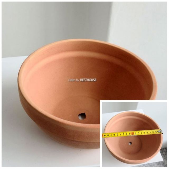 베트남 토분 정반원 20x9cm 살구색 미니도자기화병 거실화병 미니화병 인테리어화병
