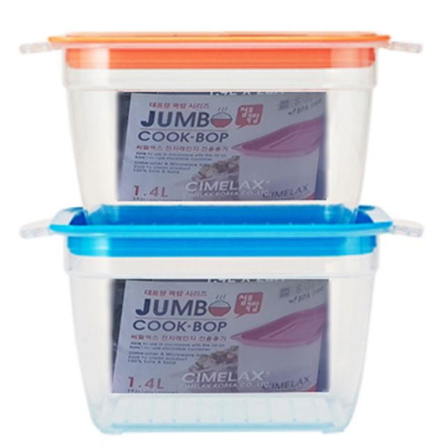 전자레인지용 쿡밥 용기 1400ml 밀폐형 냉동실 보관용 플라스틱용기