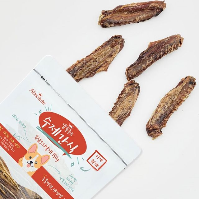 앱솔루트 수제간식 홍삼오리날개 150g 강아지 간식