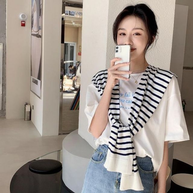 여름 니트 케이프 어부바 숄 단가라 스카프