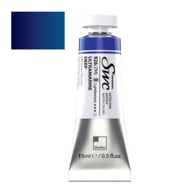 혜명몰 신한 수채화물감 SWC B 15ml 924 프탈로 블루(레드 쉐이드) - 갑 (3개입) 스케치용품 미술용품 취미