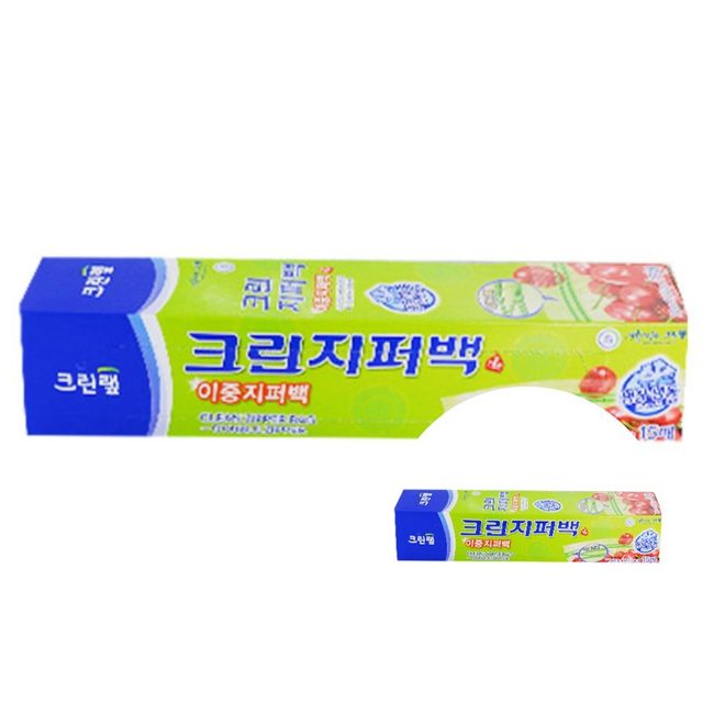 이중지퍼백 15매 30X35CM  소포장지퍼백 식재료보관