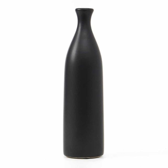 도자기 꽃병 26cm 블랙 화병인테리어 오브제꽃병