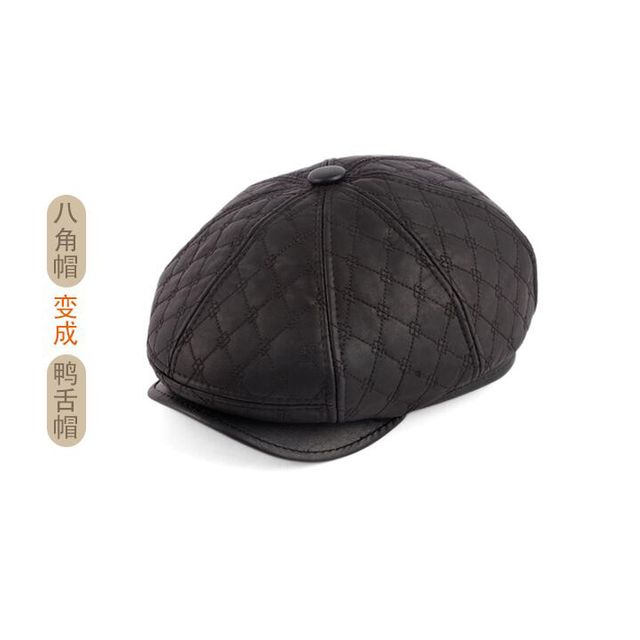 크라운 마스터 남자 모자 겨울 야외 모자 팔각모자