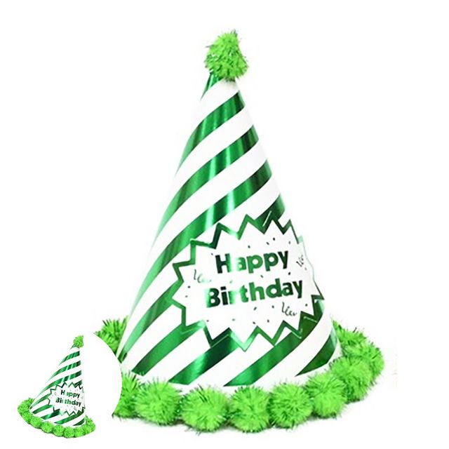 미니고깔모자 생일머리띠 고깔모자 생일파티 그린
