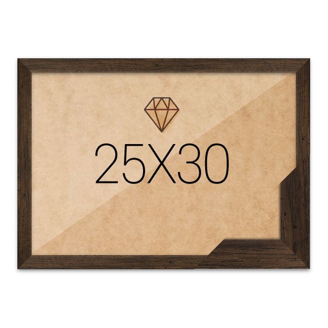 보석십자수액자 25x30 고급형 슬림 우드 월넛