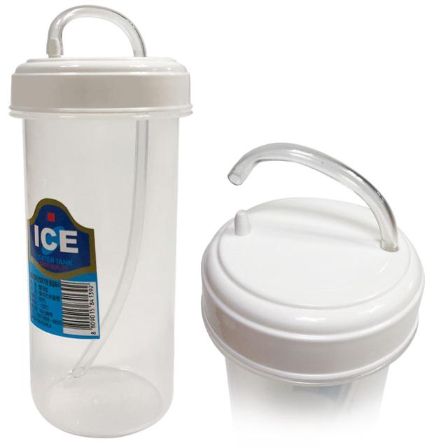 덕신 빨대컵 300ml 병원용 환자용 물병 PP 소재