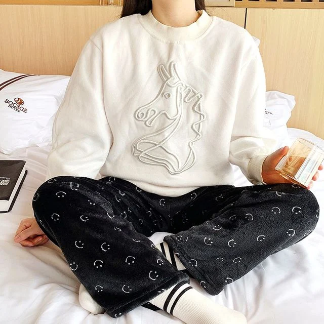 여성 수면바지 겨울 방한 따듯한 홈웨어 바지