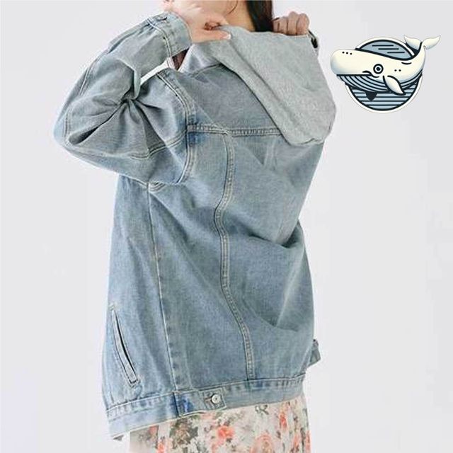 여자 데일리 후드 청자켓 캐주얼 스타일 워싱