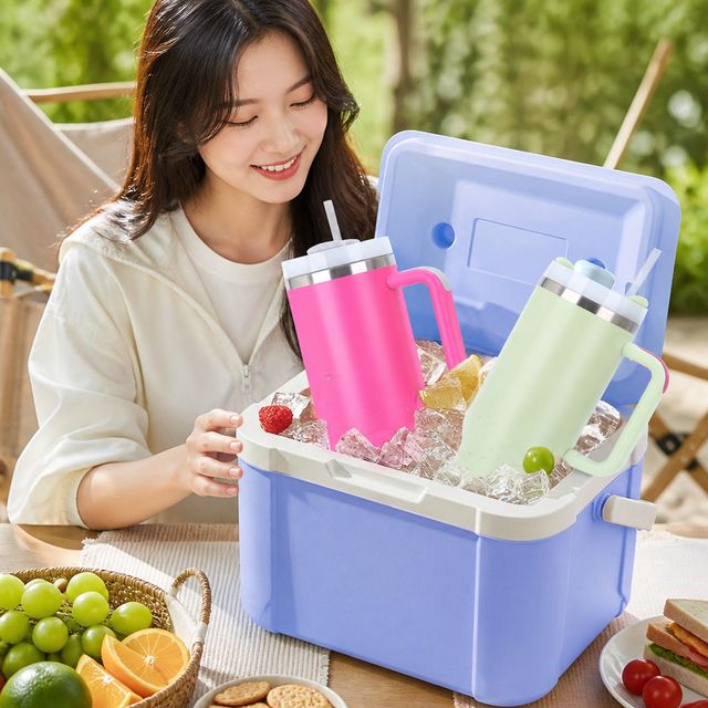 대용량 스텐 텀블러 1.25L 빨대 포함 손잡이 보온 보냉병