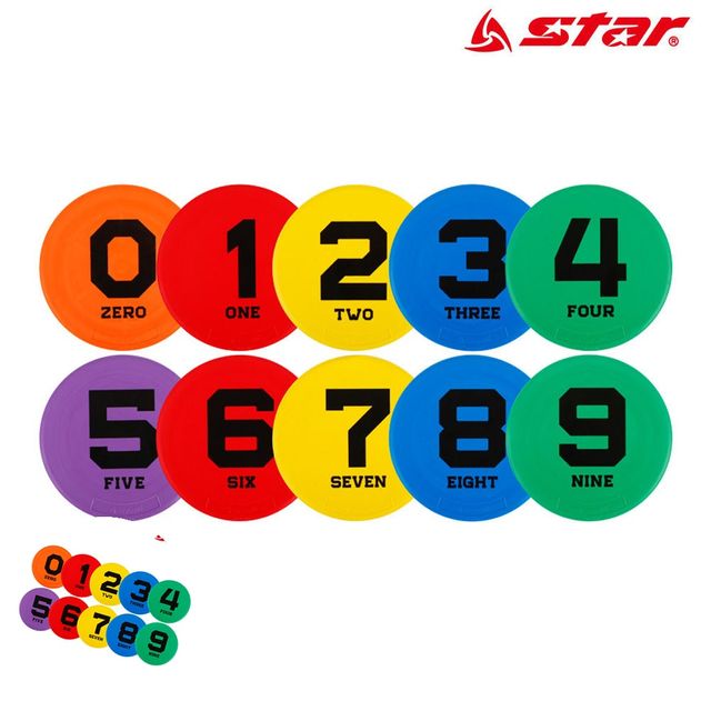 풋살트레이닝 축구연습용품 훈련용 마커 숫자 세트 0-9