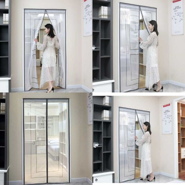 현관문 자석 모기장 방충망 90x220cm 부착형