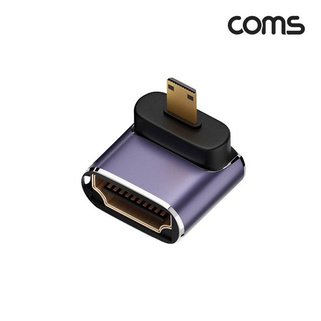 (COMS) HDMI 2.1 변환젠더 Micro HDMI 변환 꺽임형