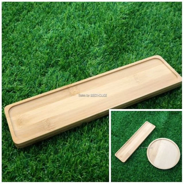 대나무 화분 받침 직사각 26x7cm 가든용품 정원가꾸기 원예용품 조경자재