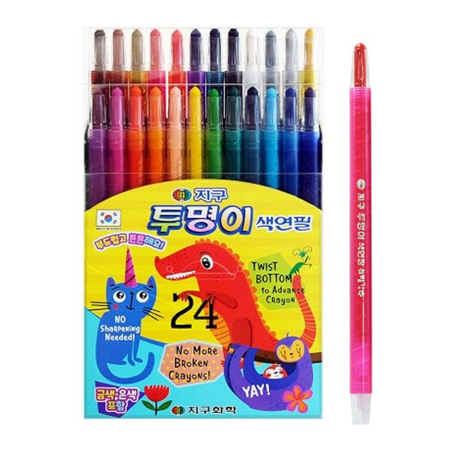 색연필 신학기 24색 샤프식 준비물 투명이