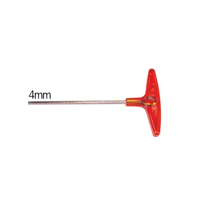 에이트 T형 육각 렌치 4mm - 하드 크롬 도금 렌치