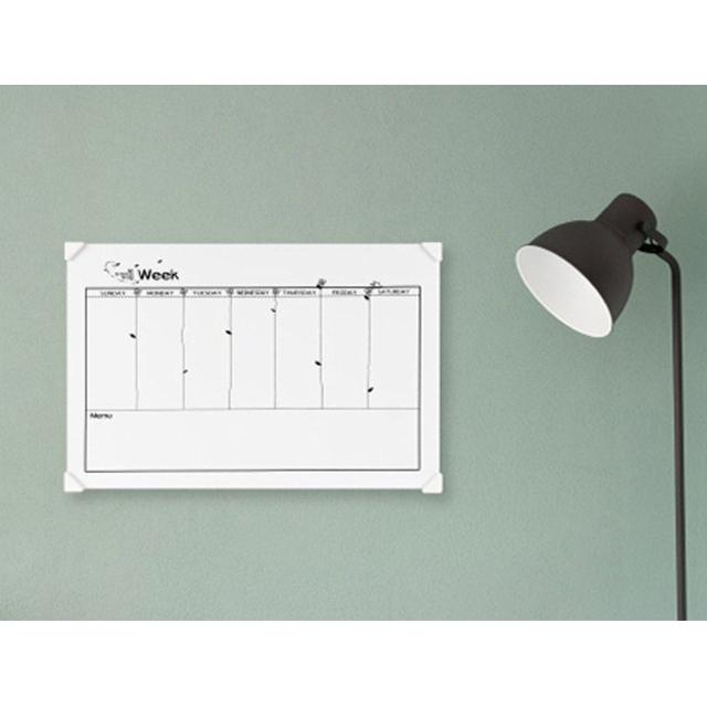 노프레임 화이트 보드 주간 계획표(60cm x 40cm)