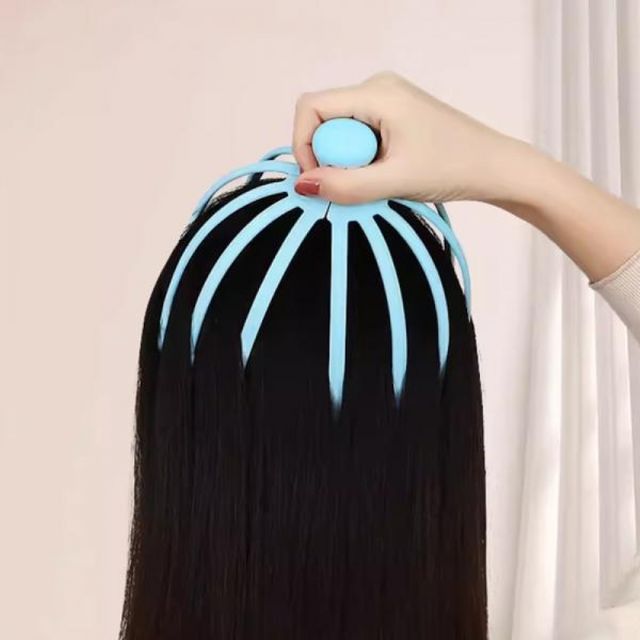360도 롤러 두피 마사지기 문어발형 머리 안마기구