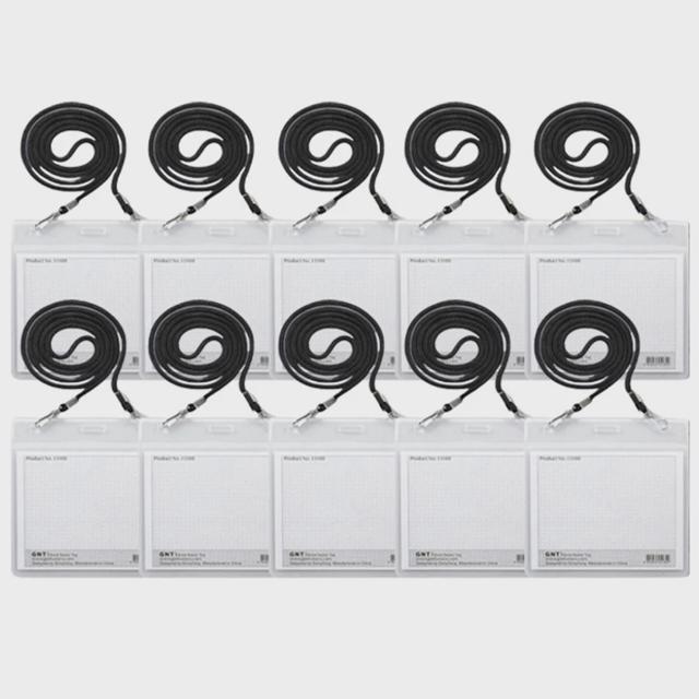 가로형 목걸이 명찰 10개입 - 행사용 네임택 130x120mm