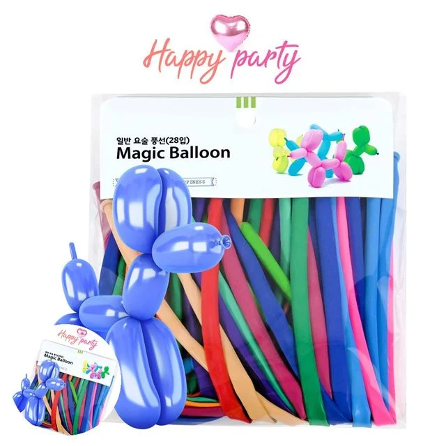 색깔풍선 풍선아트 요술풍선 28입 색상혼합