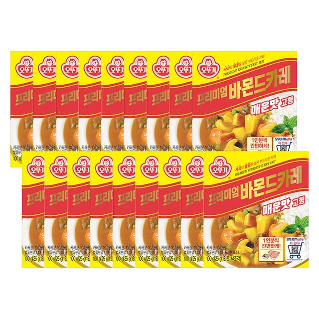 프리미엄바몬드카레 고형 매운맛 100G 18개
