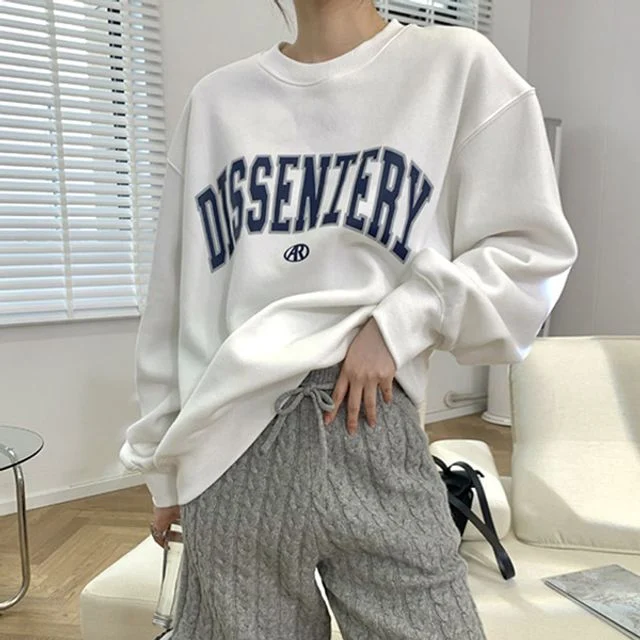 남녀공용 오버핏 긴팔티 깔끔한 맨투맨