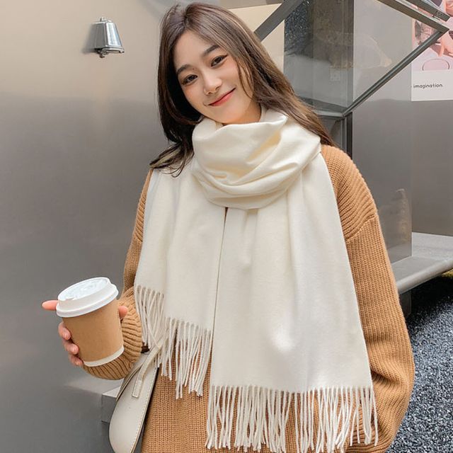 럭셔리 데일리 솔리드 부드러운 스카프 숄 머플러