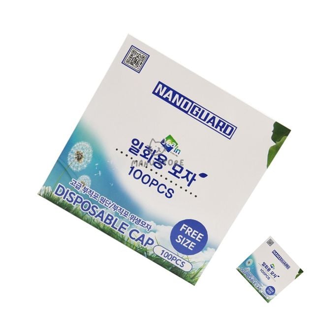 1회용 부직포 위생모자, 식당 식품회사 라운드캡 100EA