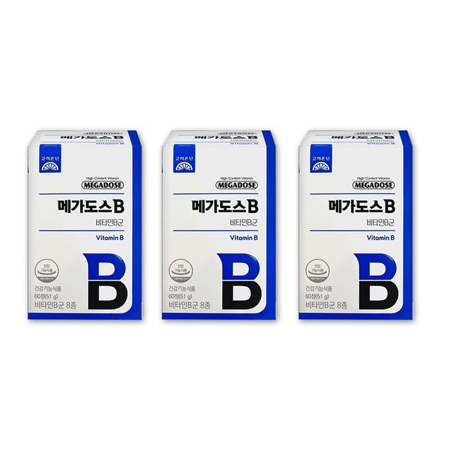 고려은단 메가도스B 비타민B군 850mg x 60정 3개
