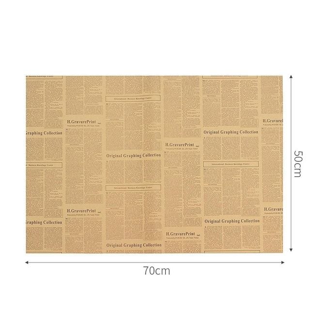 크라프트 종이포장지 45장 70x50 선물포장지 브라운