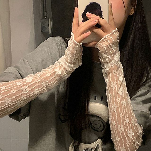 여성 플라워 레이스 여름 팔토시 신상 쿨토시