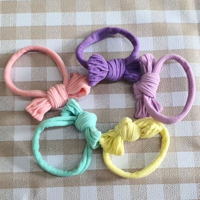 10P 마카롱 데일리 리본머리끈