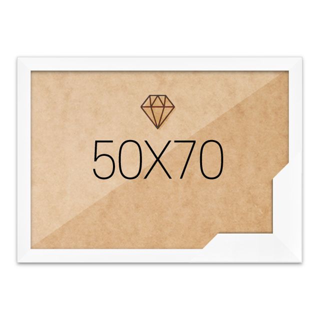 보석십자수액자 50x70 고급형 슬림 우드 화이트