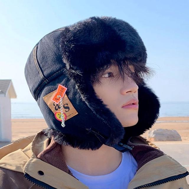겨울 방한 귀달이 패치체인 털모자 군밤모자 4컬러