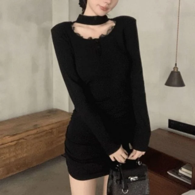 망사단추 주름 미니사이즈 롱드레스 유니크 페미닌룩 데일리룩 러블리룩 내추럴룩 여자 의류