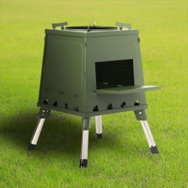 캠핑 난로 카키 26x34cm 캠핑화목난로 불멍화목난로