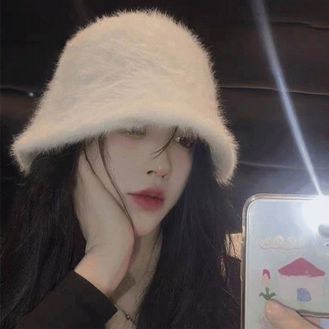 패션 앙고라 벙거지 여성 겨울 모자 패션 밍크 벙거지